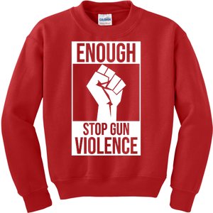 Enough Stop The Violence Fist Kids Sweatshirt