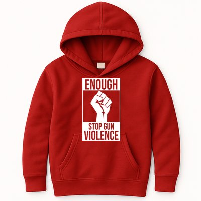 Enough Stop The Violence Fist Kids Hoodie