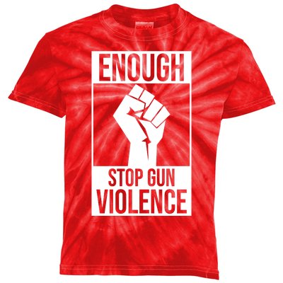 Enough Stop The Violence Fist Kids Tie-Dye T-Shirt