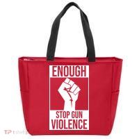 Enough Stop The Violence Fist Zip Tote Bag