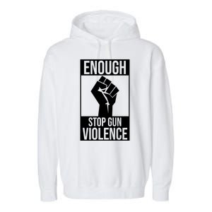 Enough Stop The Violence Fist Garment-Dyed Fleece Hoodie