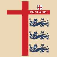 England Soccer Three Lions Flag Drawstring Bag