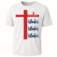 England Soccer Three Lions Flag Cooling Performance Crew T-Shirt