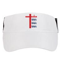 England Soccer Three Lions Flag Adult Drive Performance Visor