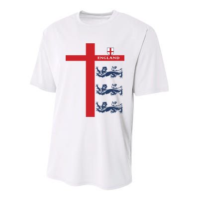 England Soccer Three Lions Flag Youth Performance Sprint T-Shirt