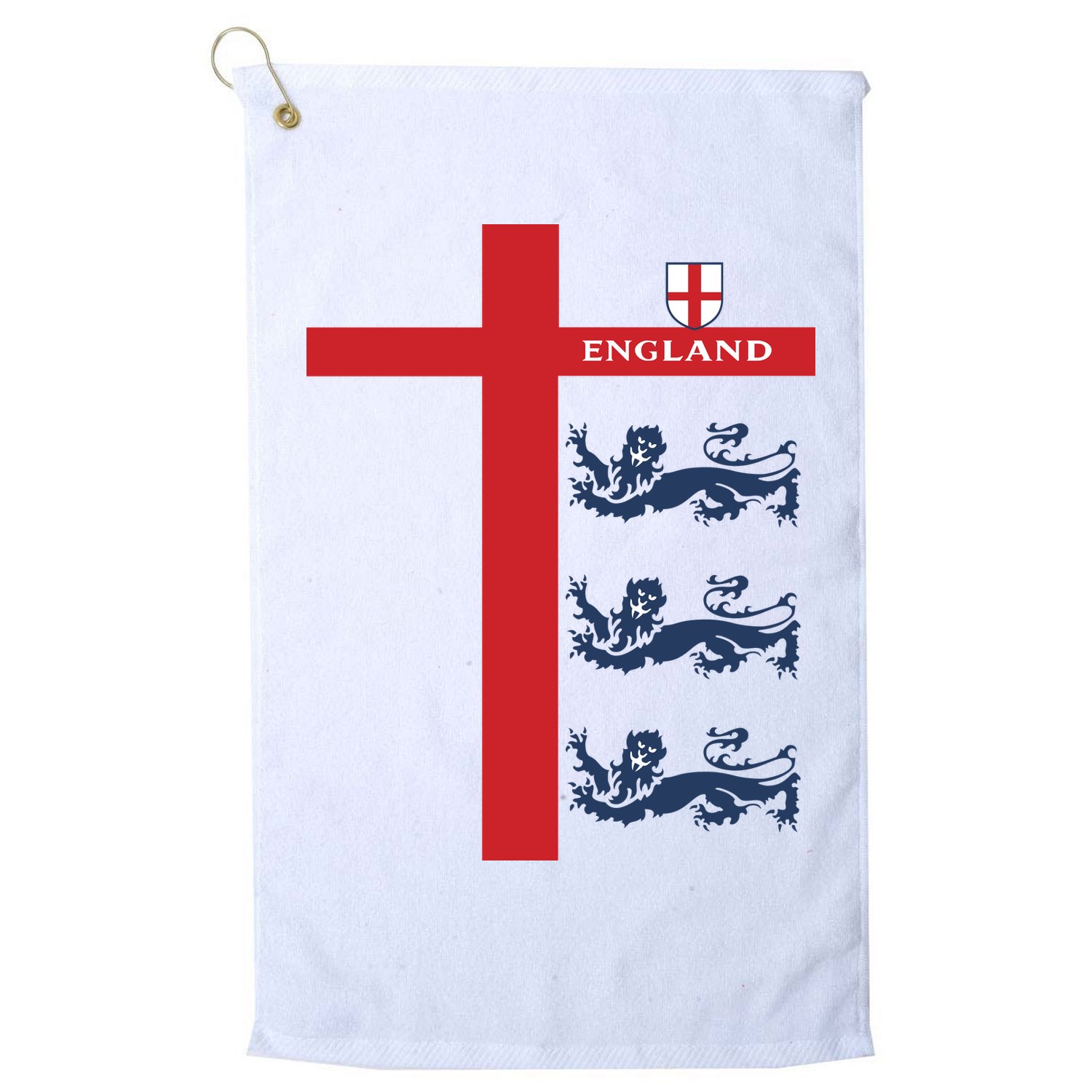 England Soccer Three Lions Flag Golf Towel