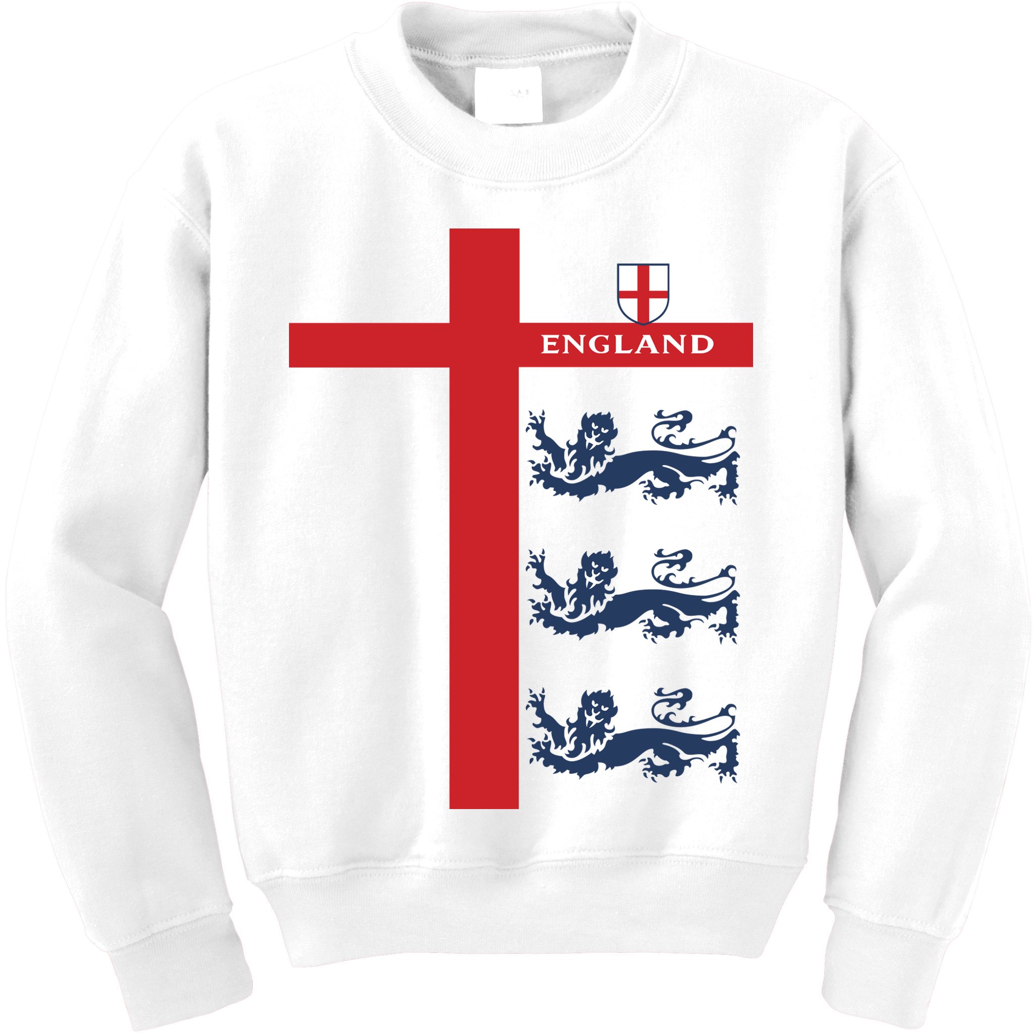 England Soccer Three Lions Flag Kids Sweatshirt