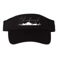 Edinburgh Scotland Tourist Graphic Skyline City Gift Valucap Bio-Washed Visor