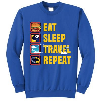 Eat Sleep Travel Repeat World Travel Lover Buddies Traveller Gift Sweatshirt