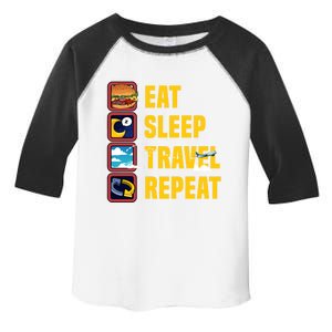 Eat Sleep Travel Repeat World Travel Lover Buddies Traveller Gift Toddler Fine Jersey T-Shirt