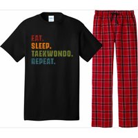 Eat Sleep Taekwondo Repeat Taekwondo Funny Retro Vintage Pajama Set