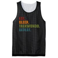 Eat Sleep Taekwondo Repeat Taekwondo Funny Retro Vintage Mesh Reversible Basketball Jersey Tank