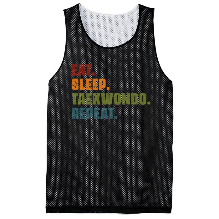 Eat Sleep Taekwondo Repeat Taekwondo Funny Retro Vintage Mesh Reversible Basketball Jersey Tank