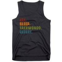 Eat Sleep Taekwondo Repeat Taekwondo Funny Retro Vintage Tank Top