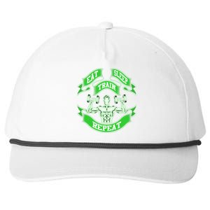 Eat Sleep Train Repeat Workout Gym Design Gift Idea Cool Gift Snapback Five-Panel Rope Hat