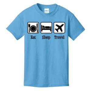 Eat Sleep Travel Gift Kids T-Shirt