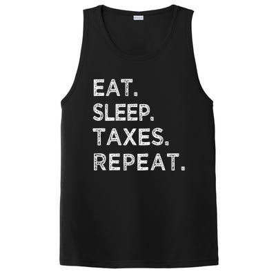 Eat Sleep Taxes Repeat Funny Tax Season Accountant T PosiCharge Competitor Tank