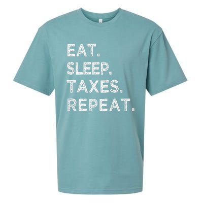 Eat Sleep Taxes Repeat Funny Tax Season Accountant T Sueded Cloud Jersey T-Shirt