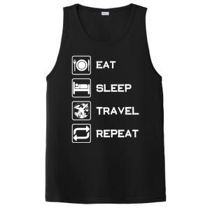 Eat Sleep Travel Repeat Gift PosiCharge Competitor Tank