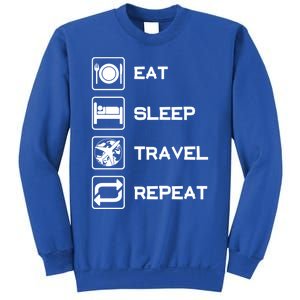 Eat Sleep Travel Repeat Gift Sweatshirt