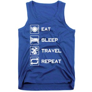 Eat Sleep Travel Repeat Gift Tank Top