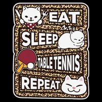 Eat Sleep Table Tennis Repeat Ping Pong Lover Outfit Sustainable Bucket Hat