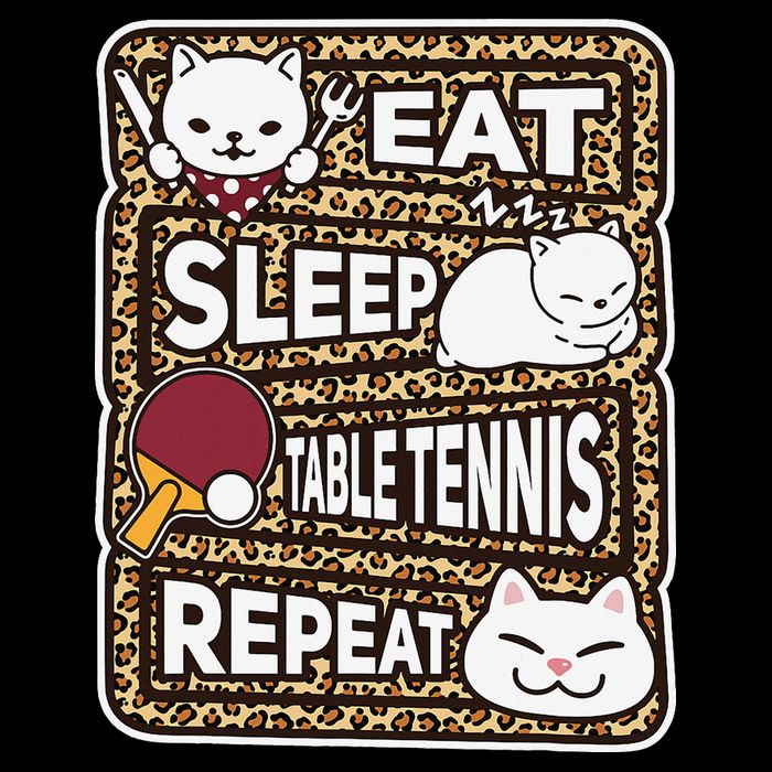 Eat Sleep Table Tennis Repeat Ping Pong Lover Outfit Sustainable Bucket Hat