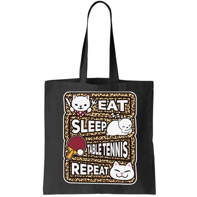 Eat Sleep Table Tennis Repeat Ping Pong Lover Outfit Bag