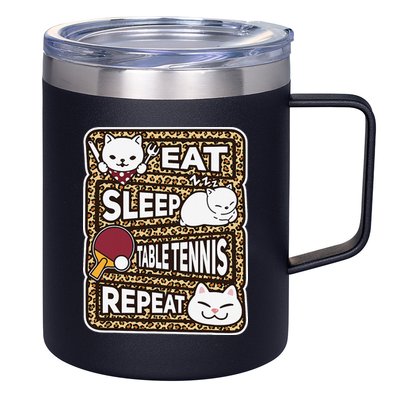 Eat Sleep Table Tennis Repeat Ping Pong Lover Outfit 12oz Stainless Steel Coffee Mug