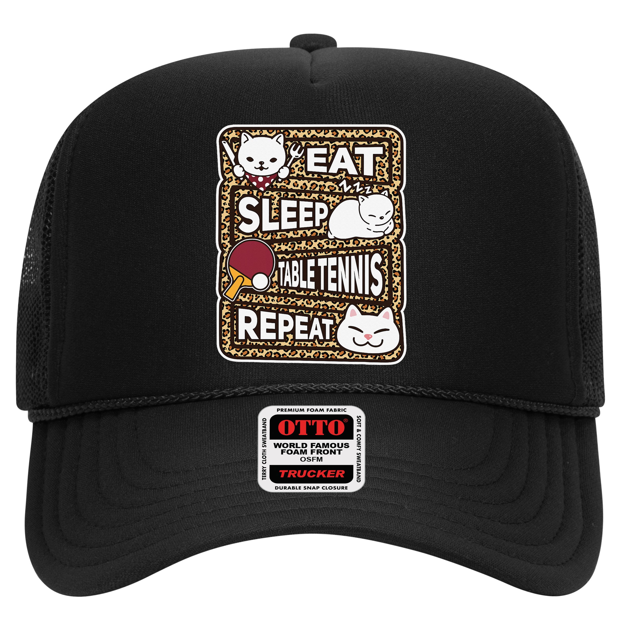 Eat Sleep Table Tennis Repeat Ping Pong Lover Outfit Hat