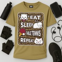 Eat Sleep Table Tennis Repeat Ping Pong Lover Outfit Cooling Performance Crew T-Shirt