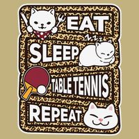 Eat Sleep Table Tennis Repeat Ping Pong Lover Outfit Cooling Performance Crew T-Shirt