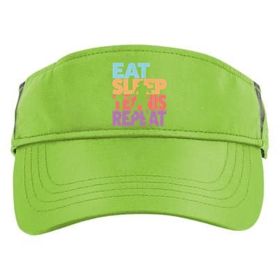 Eat Sleep Tennis Repeat Great Gift Tennis Gift Adult Drive Performance Visor