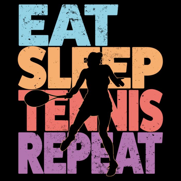Eat Sleep Tennis Repeat Great Gift Tennis Gift Doggie Tank