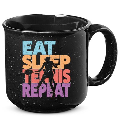 Eat Sleep Tennis Repeat Great Gift Tennis Gift 15oz Campfire Ceramic Mug