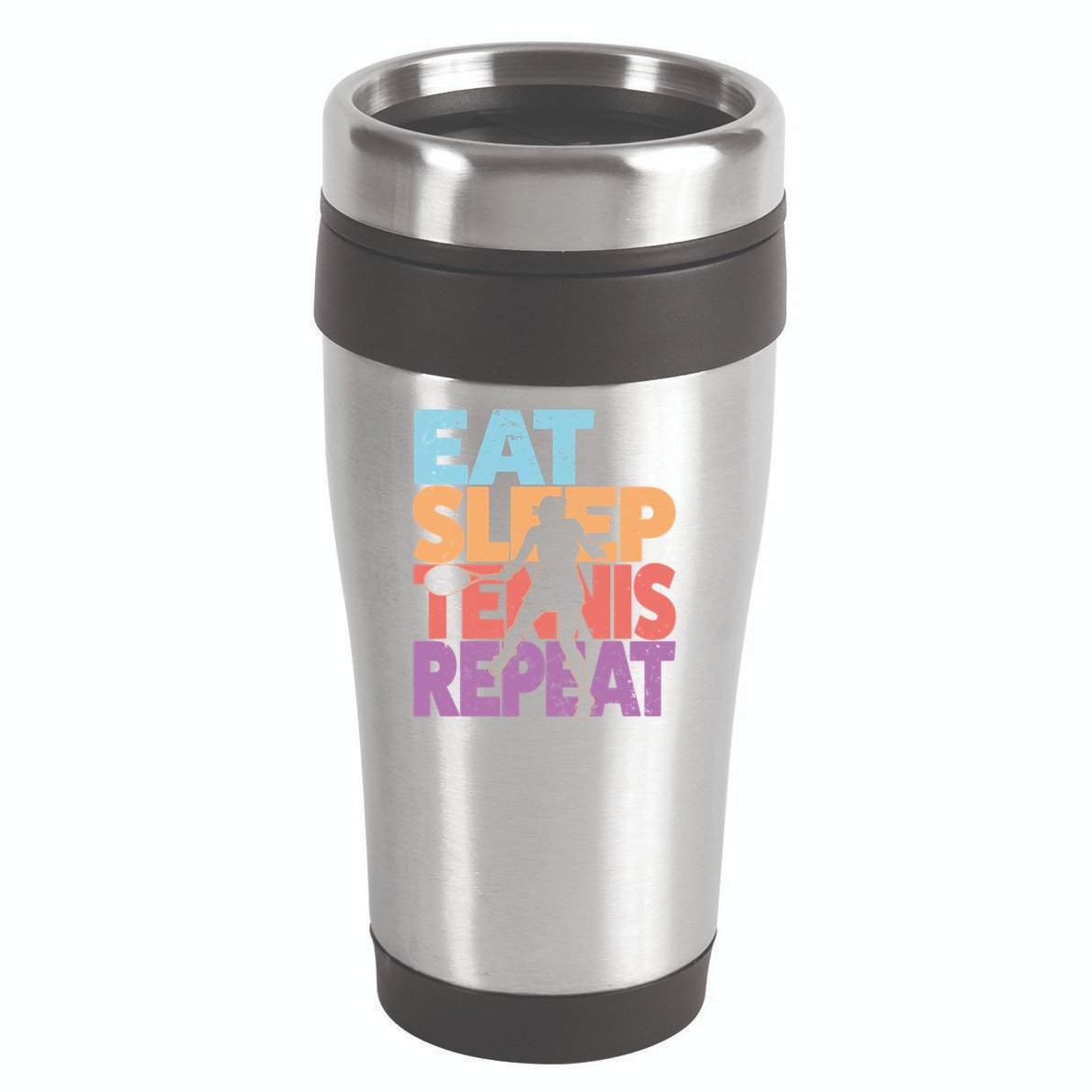 Eat Sleep Tennis Repeat Great Gift Tennis Gift 16oz Travel Tumbler