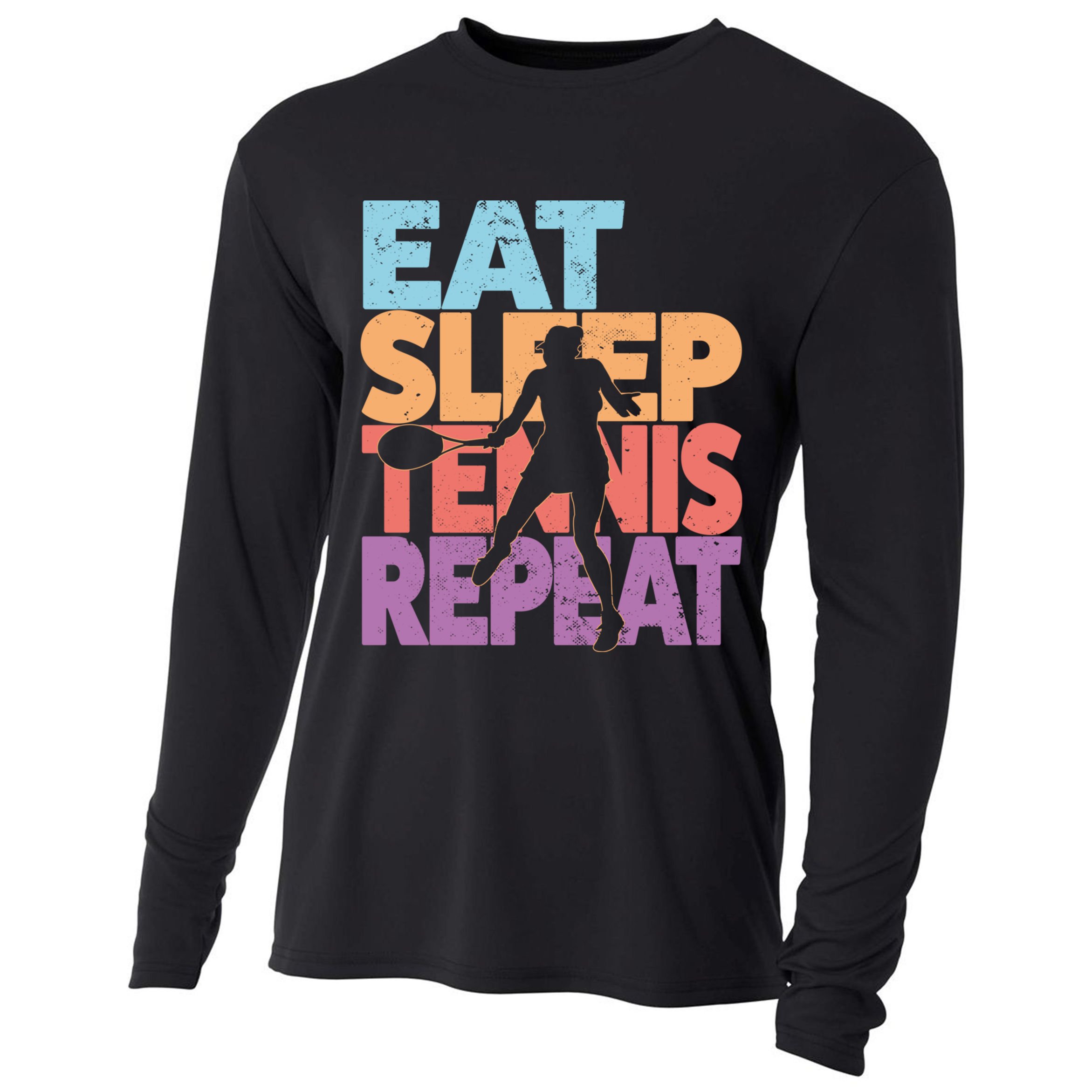 Eat Sleep Tennis Repeat Great Gift Tennis Gift Cooling Performance Long Sleeve Crew