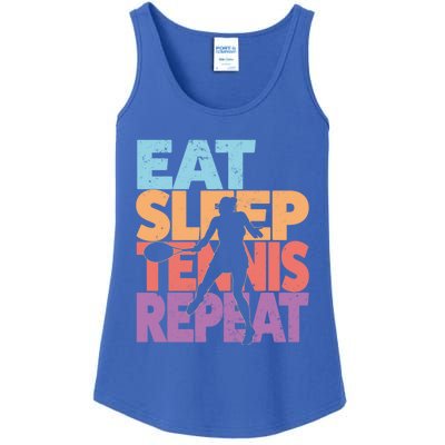 Eat Sleep Tennis Repeat Great Gift Tennis Gift Ladies Essential Tank