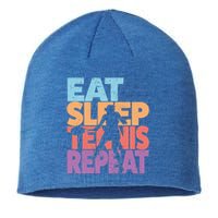 Eat Sleep Tennis Repeat Great Gift Tennis Gift Sustainable Beanie