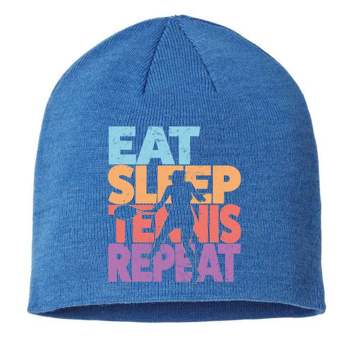 Eat Sleep Tennis Repeat Great Gift Tennis Gift Sustainable Beanie