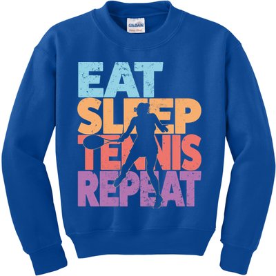 Eat Sleep Tennis Repeat Great Gift Tennis Gift Kids Sweatshirt