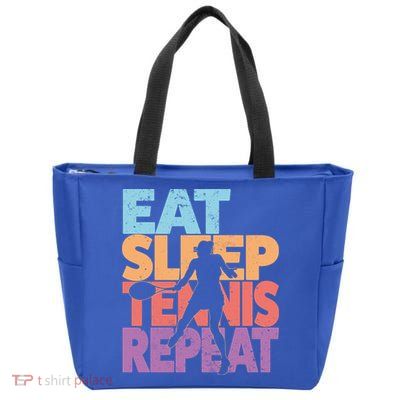Eat Sleep Tennis Repeat Great Gift Tennis Gift Zip Tote Bag
