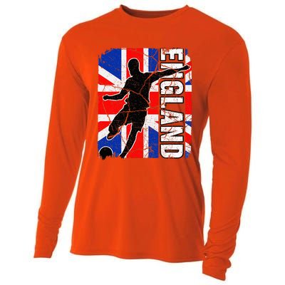 England Soccer Team British Flag Jersey Football Fans Cooling Performance Long Sleeve Crew