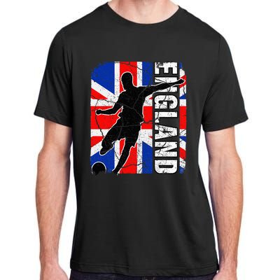 England Soccer Team British Flag Jersey Football Fans Adult ChromaSoft Performance T-Shirt