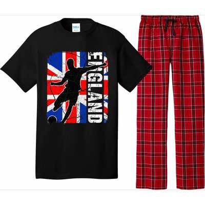 England Soccer Team British Flag Jersey Football Fans Pajama Set