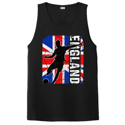 England Soccer Team British Flag Jersey Football Fans PosiCharge Competitor Tank