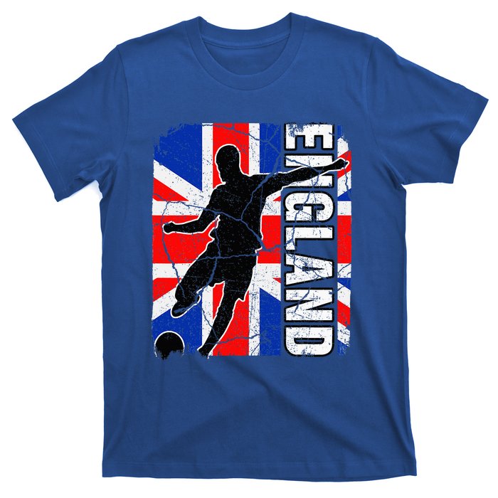 England Soccer Team British Flag Jersey Football Fans T-Shirt