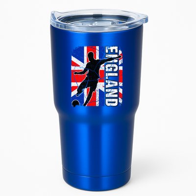 England Soccer Team British Flag Jersey Football Fans Tumbler