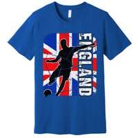 England Soccer Team British Flag Jersey Football Fans Premium T-Shirt