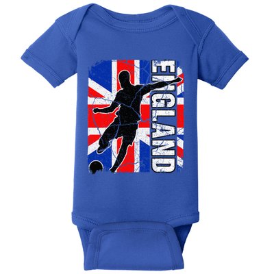 England Soccer Team British Flag Jersey Football Fans Baby Bodysuit